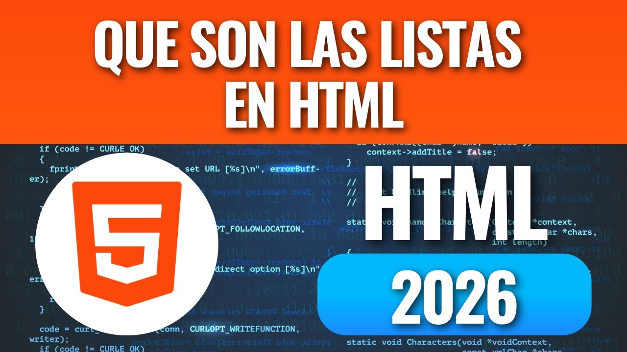Que son las listas en HTML? en menos de 10 minutos