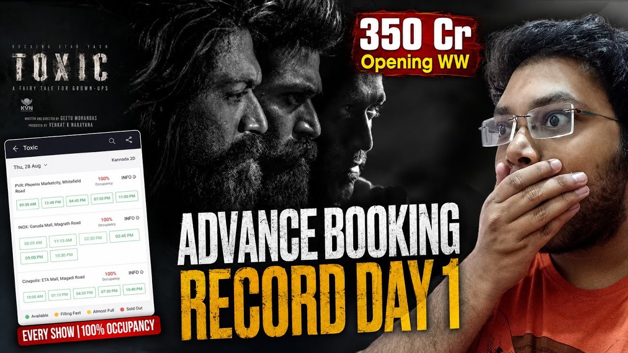 TOXIC ADVANCE BOOKING REPORT DAY 1 | TOXIC DAY 1 COLLECTION BOX OFFICE PREDICTION OVERSEAS WORLDWIDE