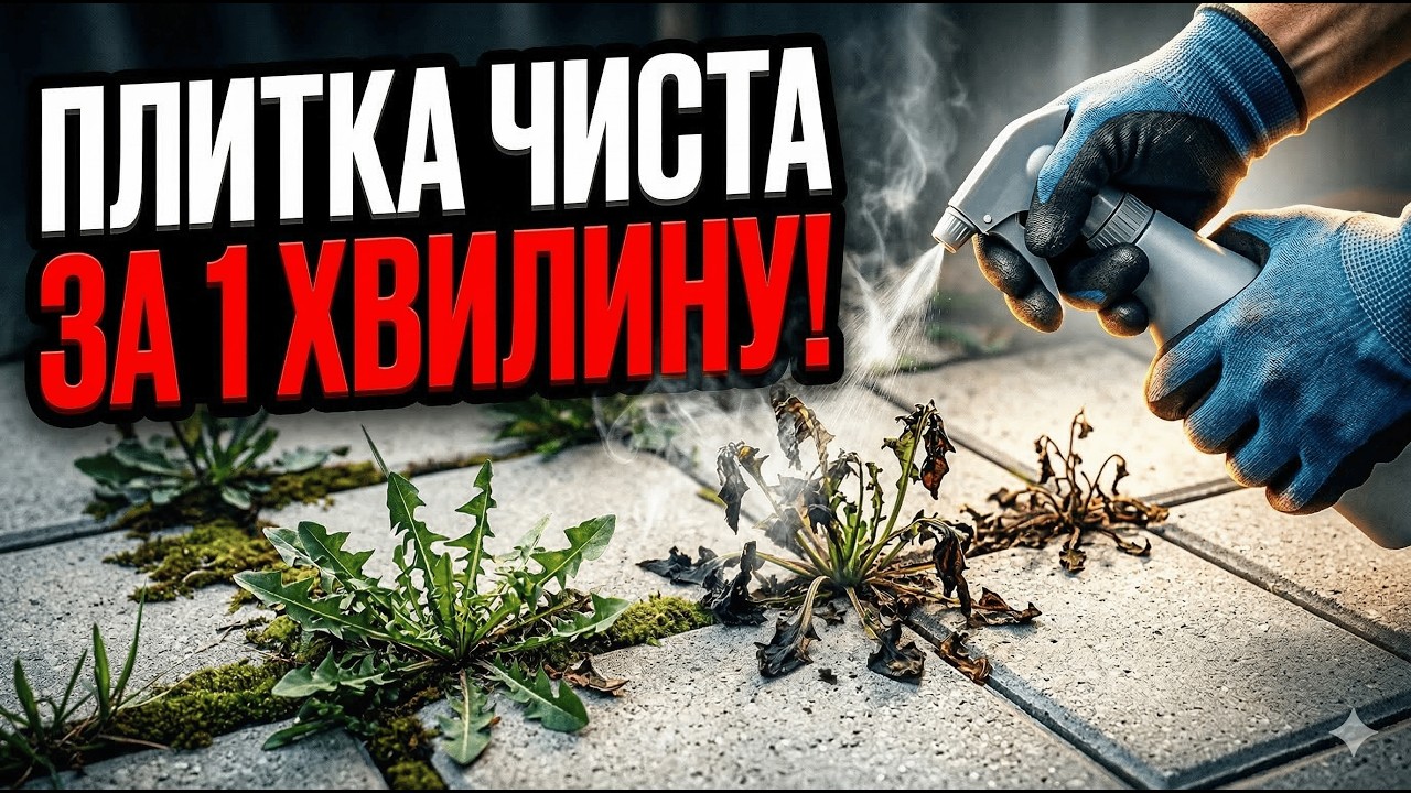 Крапля ЦІЄЇ суміші бур'ян між плиткою ЗАСОХНЕ миттєво!
