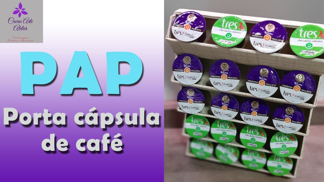 ✂️ Faça seu próprio suporte para cápsulas de café - Cartonagem I Cacau Arte Atelier.