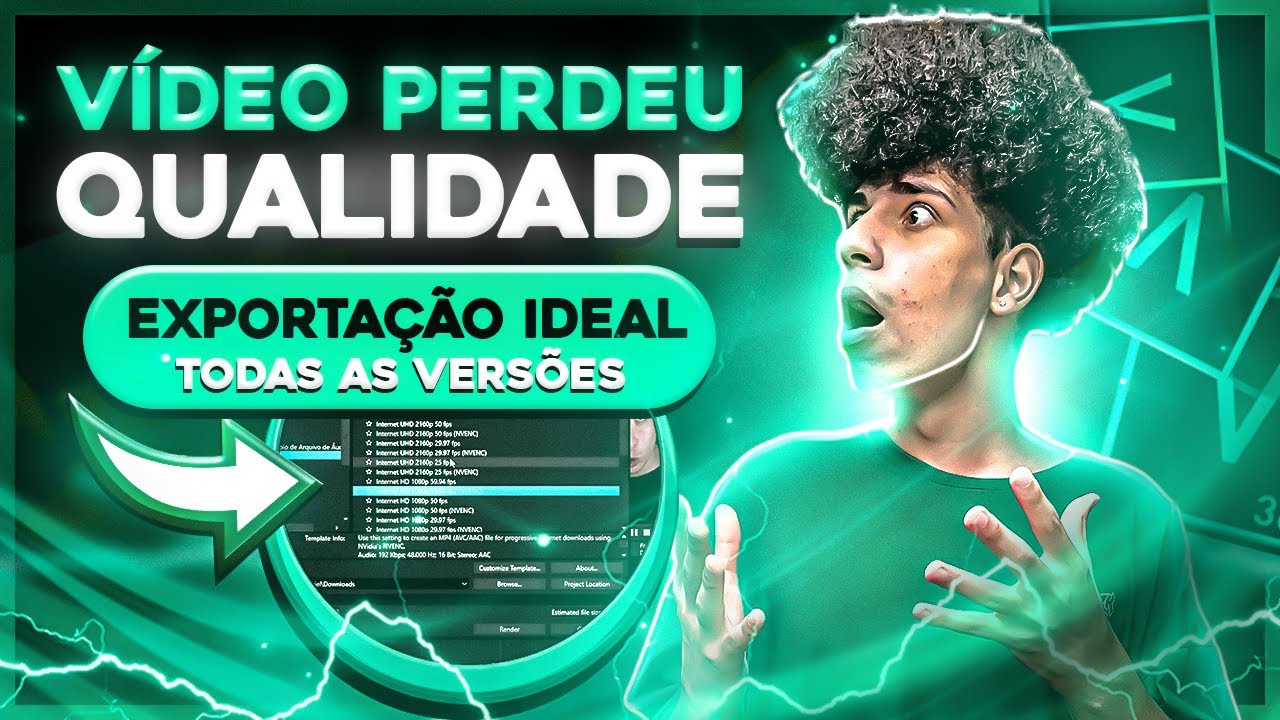 VÍDEO SEM QUALIDADE depois da RENDERIZAÇÃO?  MELHOR FORMATO de EXPORTAR seu VÍDEO | AULA 4