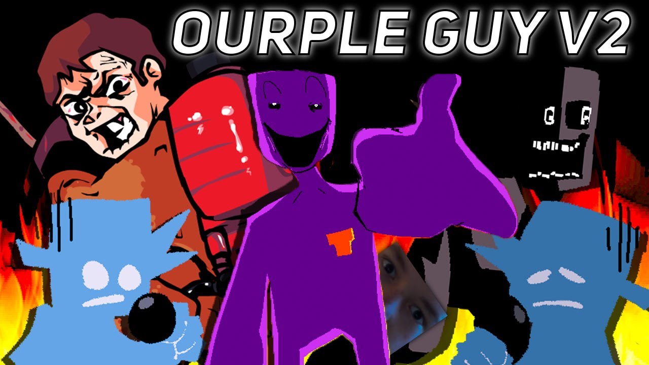 PURPLE GUY IS IN FNF... AND HE BROUGHT SOME FRIENDS!!! (Friday Night Funkin, Vs Ourple Guy v2, FNAF)
