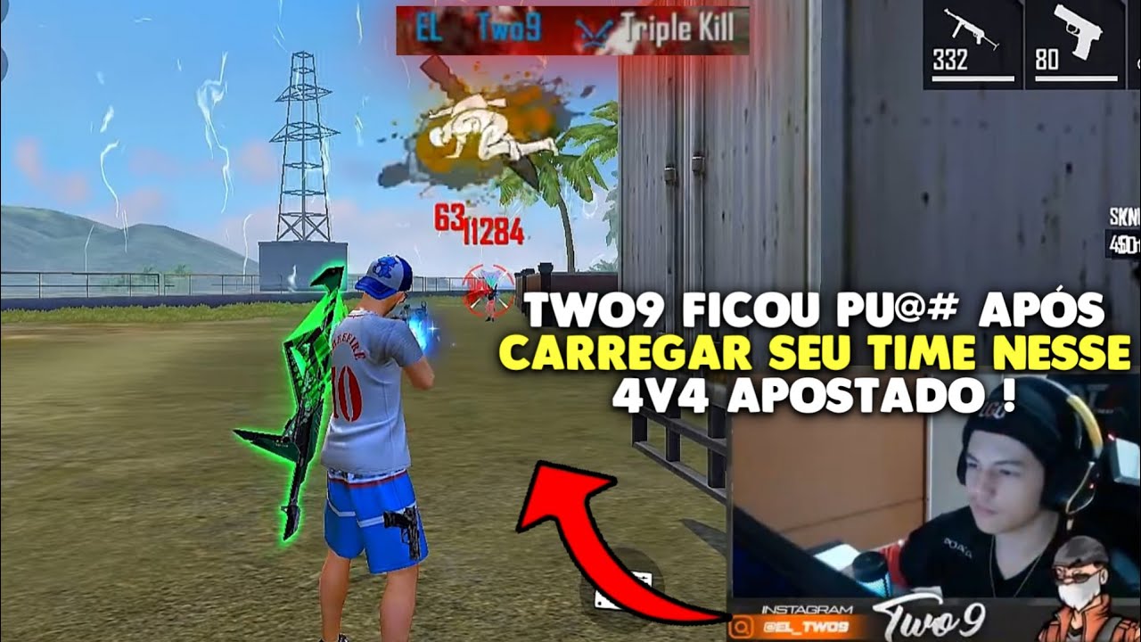 TWO9 FICOU PUT* APOS CARREGAR SEU TIME NESSE 4v4 APOSTADO CONTRA HACKRES ? MUITAS FARPAS !!