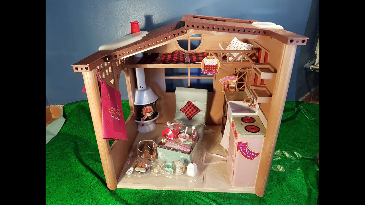 CABAÑA Our Generation y sus complementos. Casa para American Girl doll.