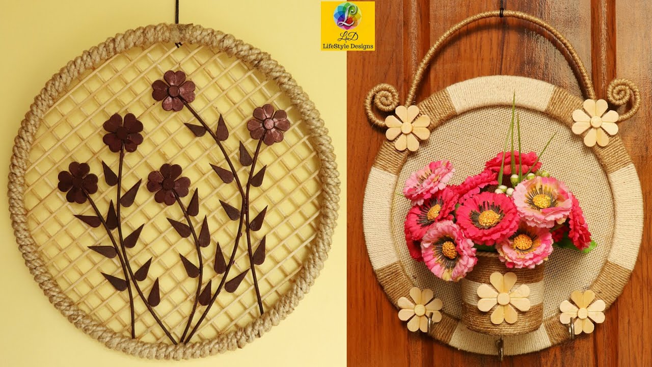 Wall hanging Showpiece Making at Home | DIY Home Decor Craft | Handmade wall Key Holder Decoration