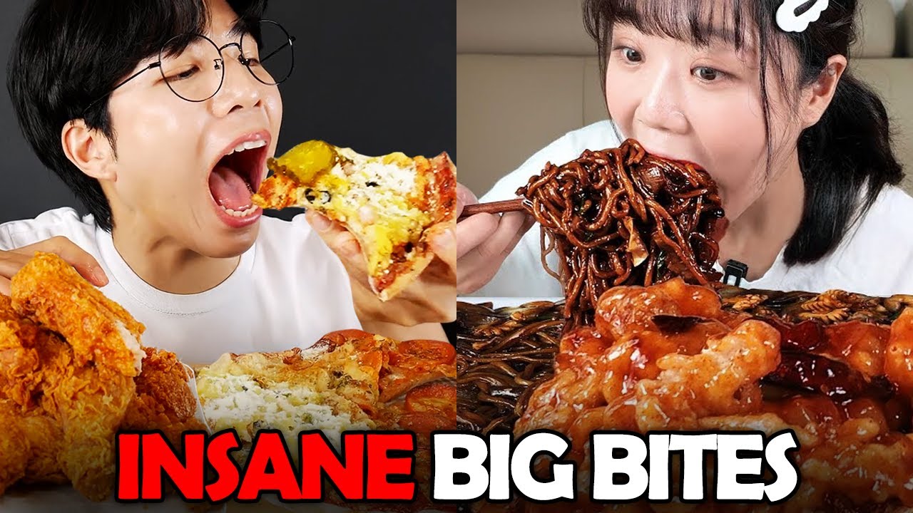 Mukbangers take the MOST INSANE BITES