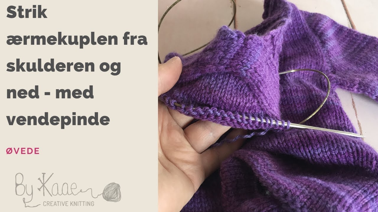 I-Strikket ærmekuppel (oppefra og ned)
