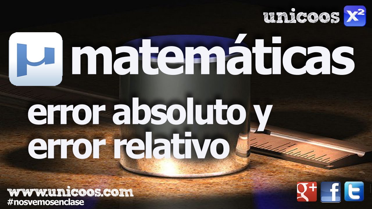 Error absoluto y relativo SECUNDARIA (3ºESO) matematicas