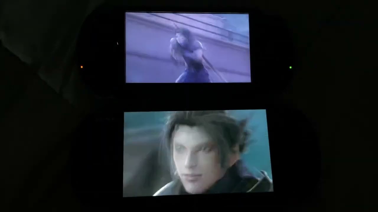 Final Fantasy 7 Crisis Core PSP 2000 vs PS Vita Oled Intro