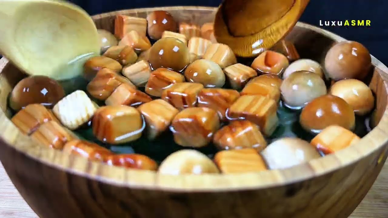 Wooden cubes sound tapping in Water ASMR 🔊🪵💦