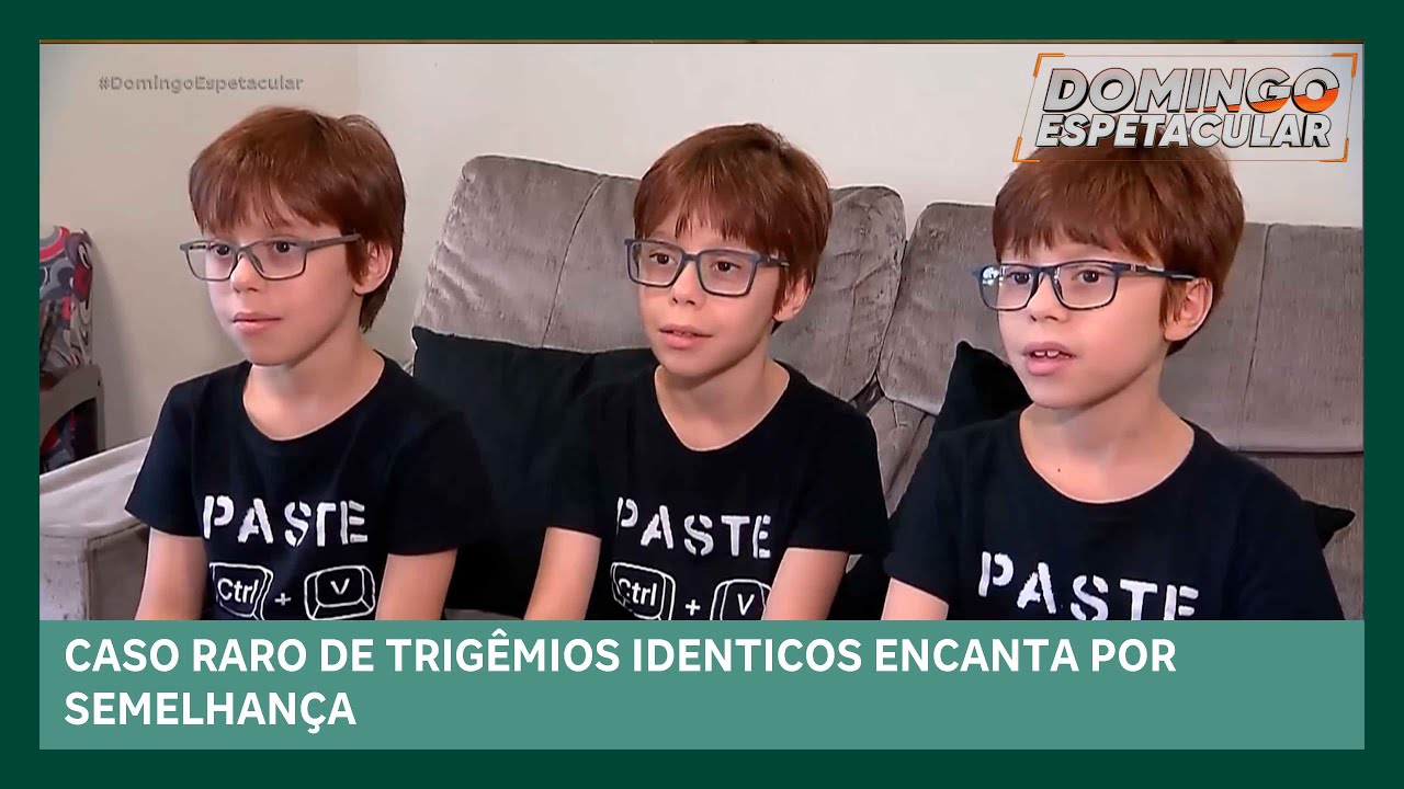 Caso raro de Trig&ecirc;meos 100% id&ecirc;nticos encanta pela semelhan&ccedil;a | Domingo Espetacular