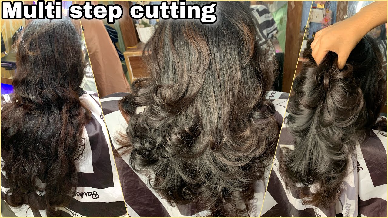 Multi step hair cutting | multi step with layer cut / haircut / step cutting