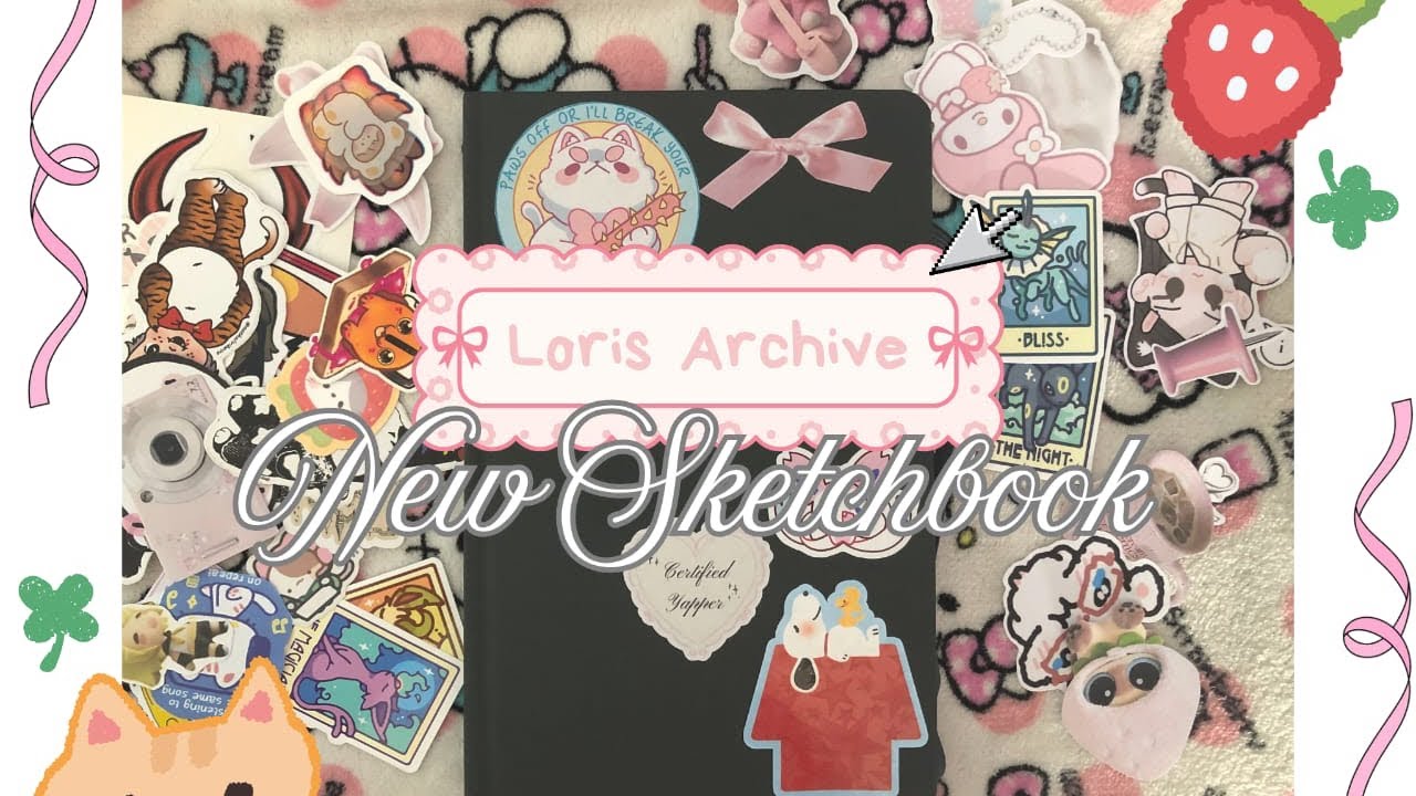decorating my new sketchbook .ᐟ