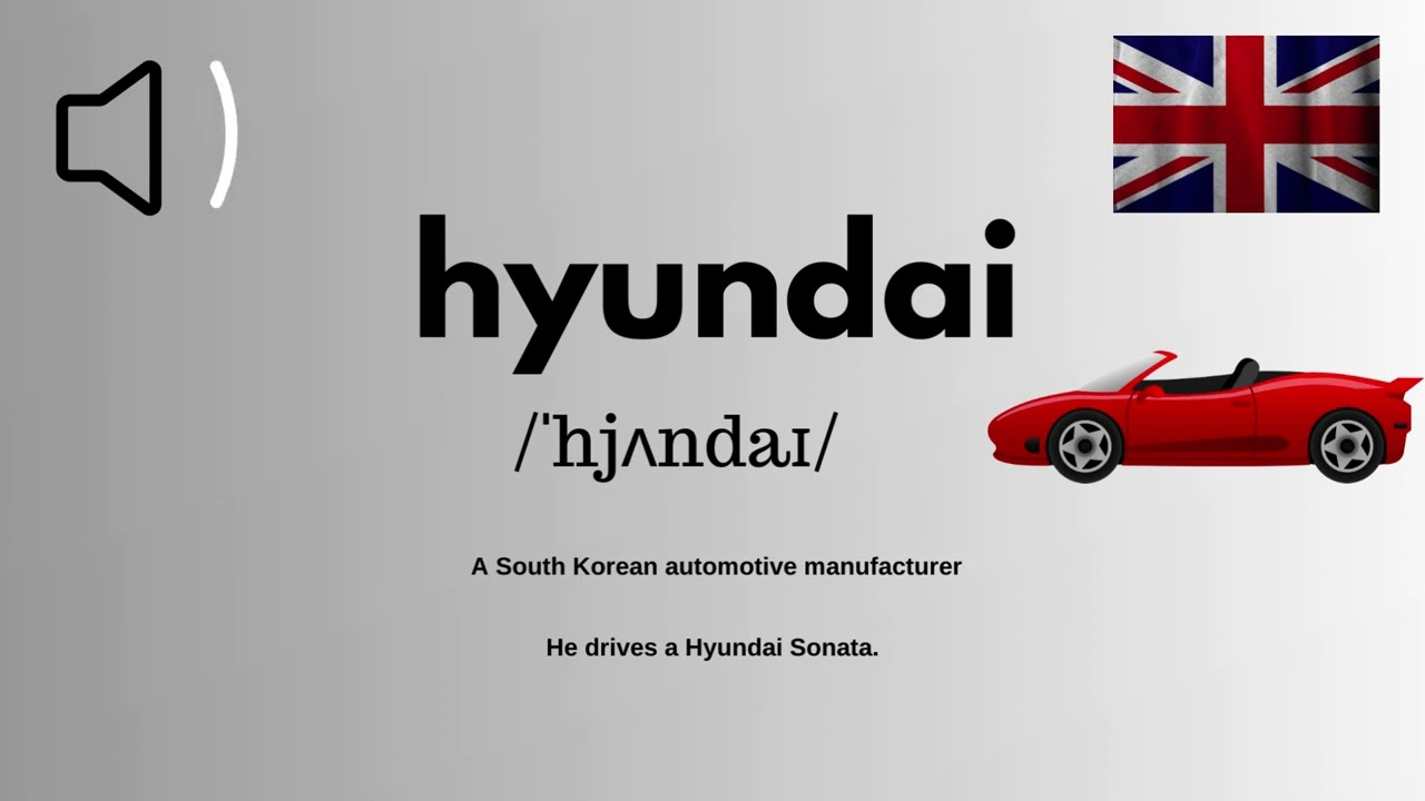 How to Pronounce Hyundai Correctly-English With Zee