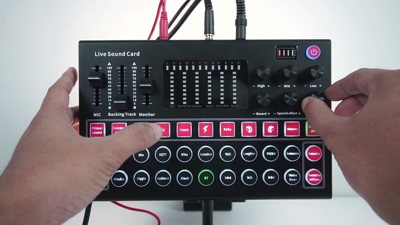 Mixer USB Sound Card Live Broadcast Recording Special Effect M9