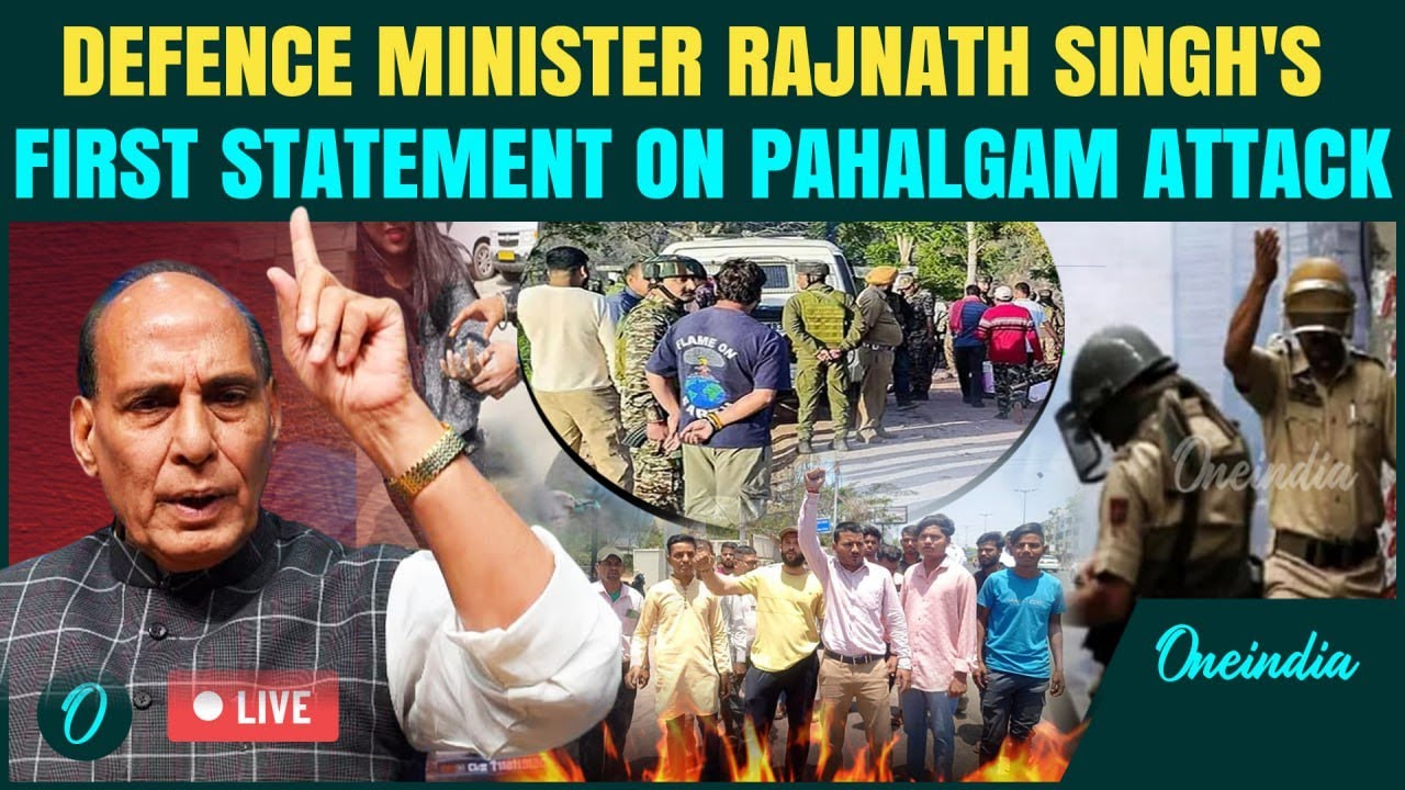 Pahalgam Terror Attack LIVE: Defence Minister Rajnath Singh's First Statement on Kashmir Attack