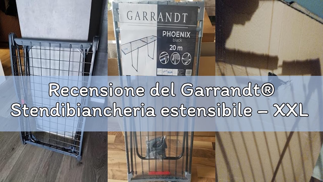 Recensione del Garrandt® Stendibiancheria estensibile – XXL 20 m² di superficie di asciugatura, asci