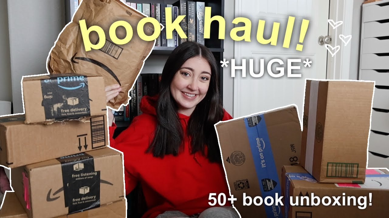 HUGE BOOK UNBOXING HAUL | 50+ new books 📦📚