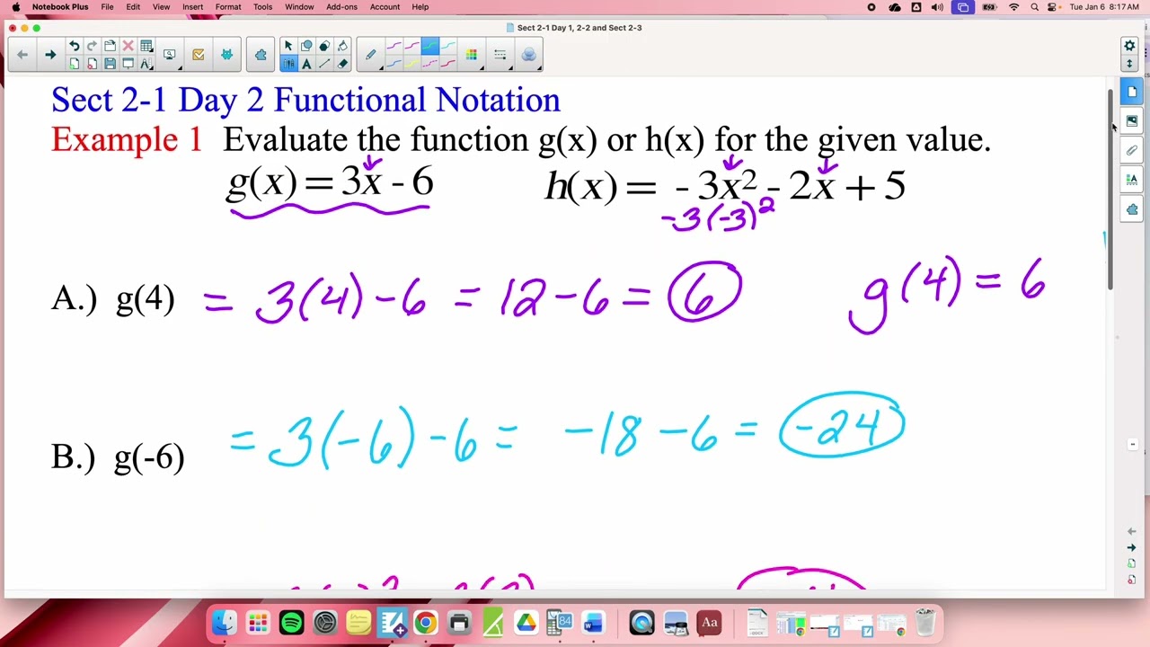 Sect 2 1 Day 2, 2 2, 2 3 Day 1 Video Adv Alg II
