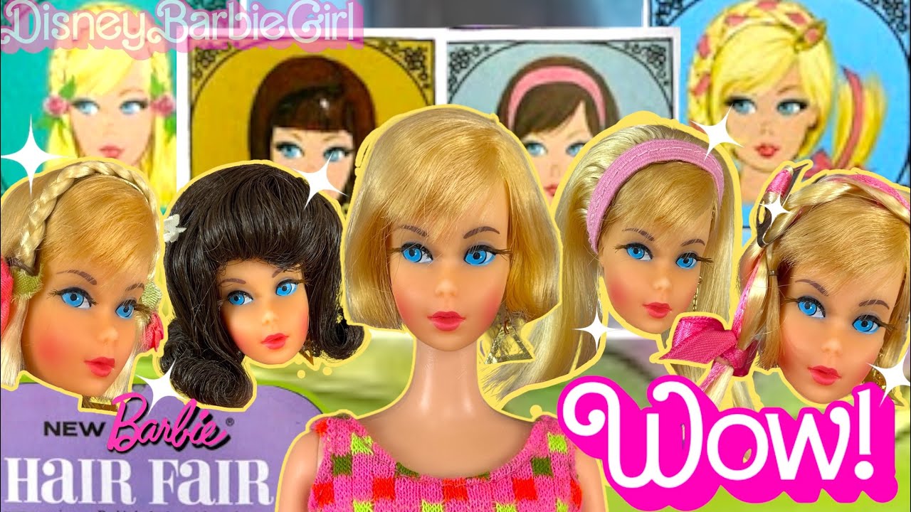 VINTAGE HAIR FAIR BARBIE! 4 LOOKS IN ONE! A VINTAGE BARBIE REVIEW!! MOD BARBIE!