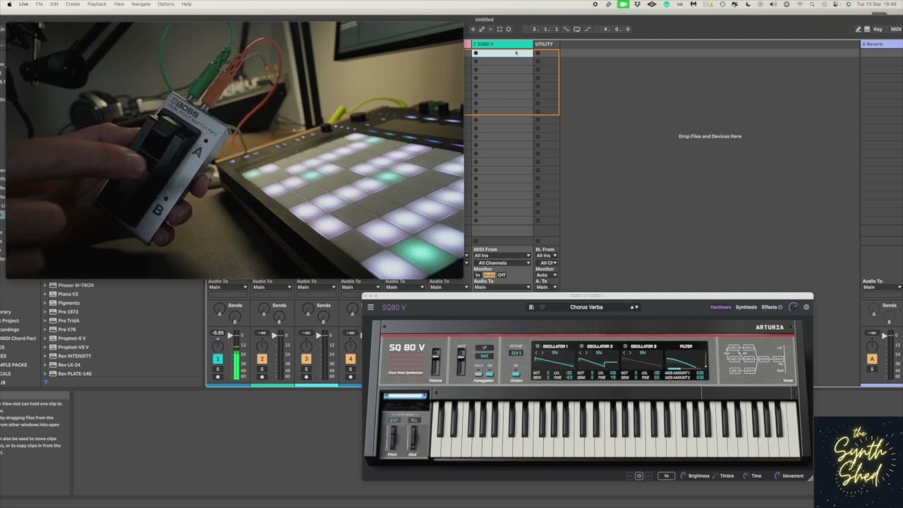 Ableton Push 3: how to set up a pedal to trigger looper-style recording (Boss FS-7)