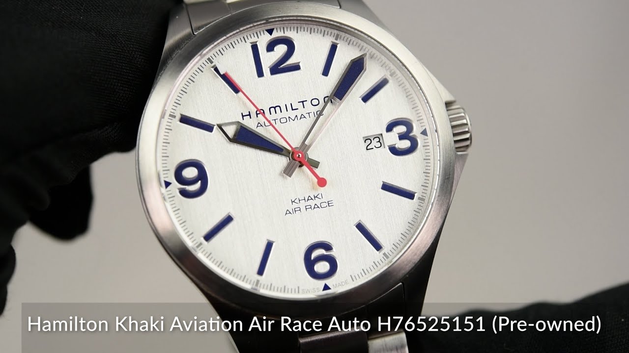 Hamilton Khaki Aviation Air Race Auto H76525151 (Pre-owned)