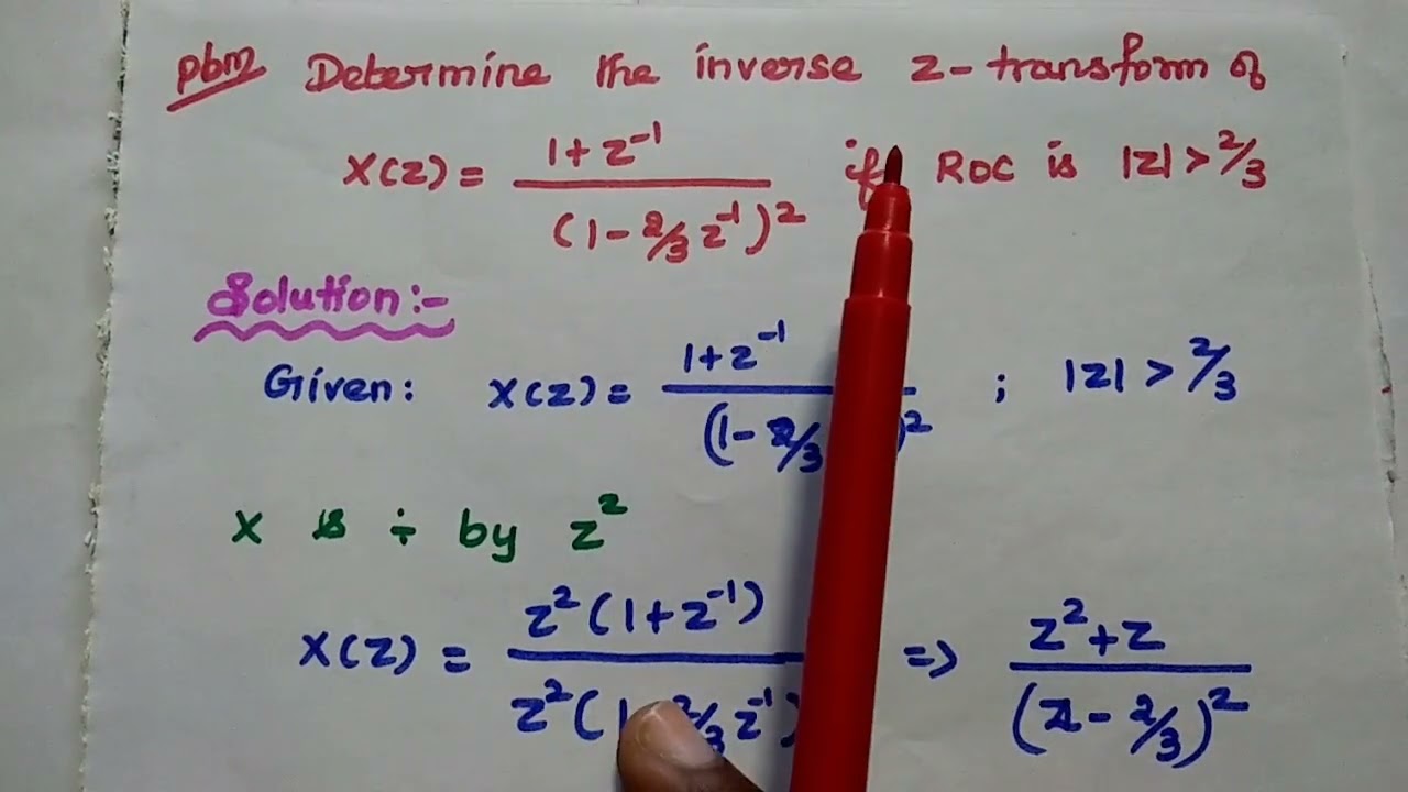 03 - Inverse Z Transform - Partial Fraction Method - Signals and Systems in Tamil - EC3354 - EC8352