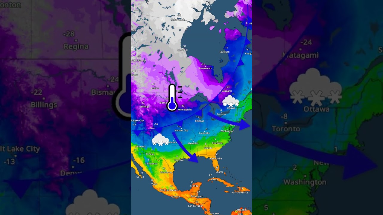 ❄️ Icy temperatures are descending through North America as the polar vortex heads south.