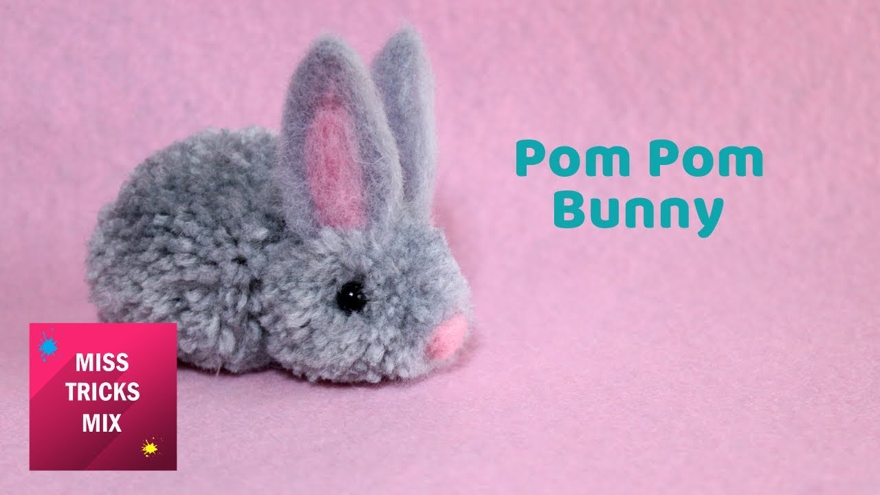 Tiny Pom Pom Bunny | Easter Crafts.