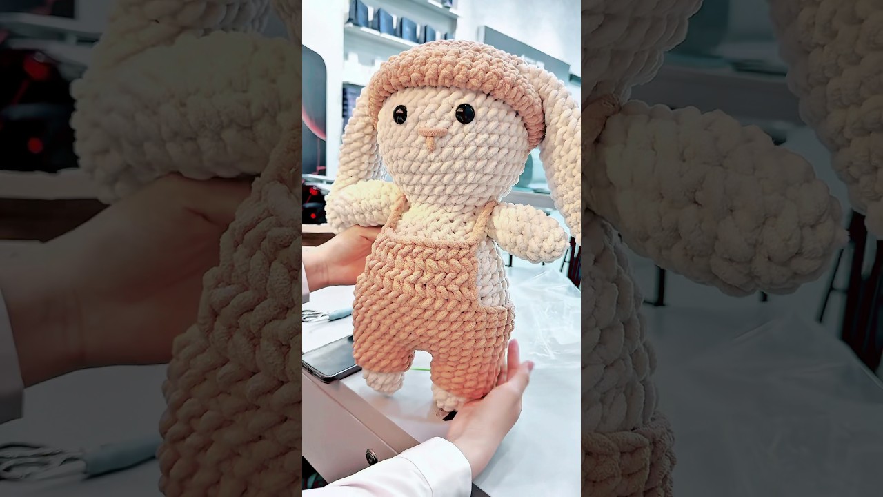 Th&ecirc;m bạn Thỏ B&ocirc;ng n&acirc;u t&acirc;y xinh xỉu #crochet #danmoclen
