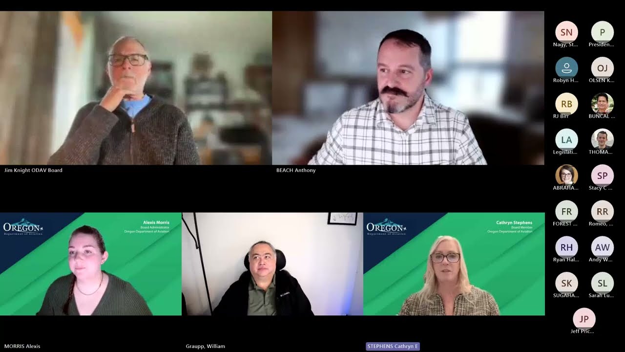 March 5, 2026 State Aviation Board Virtual Work Session