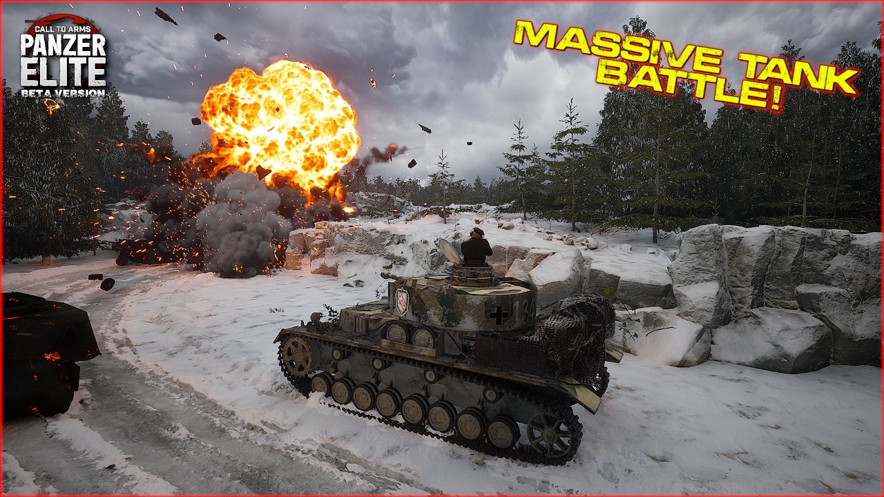 МАСШТАБНАЯ ТАНКОВАЯ БИТВА! | Panzer Elite V0.10.00 Beta | НОВАЯ Арденнская операция &mdash; Бастонь ❄️