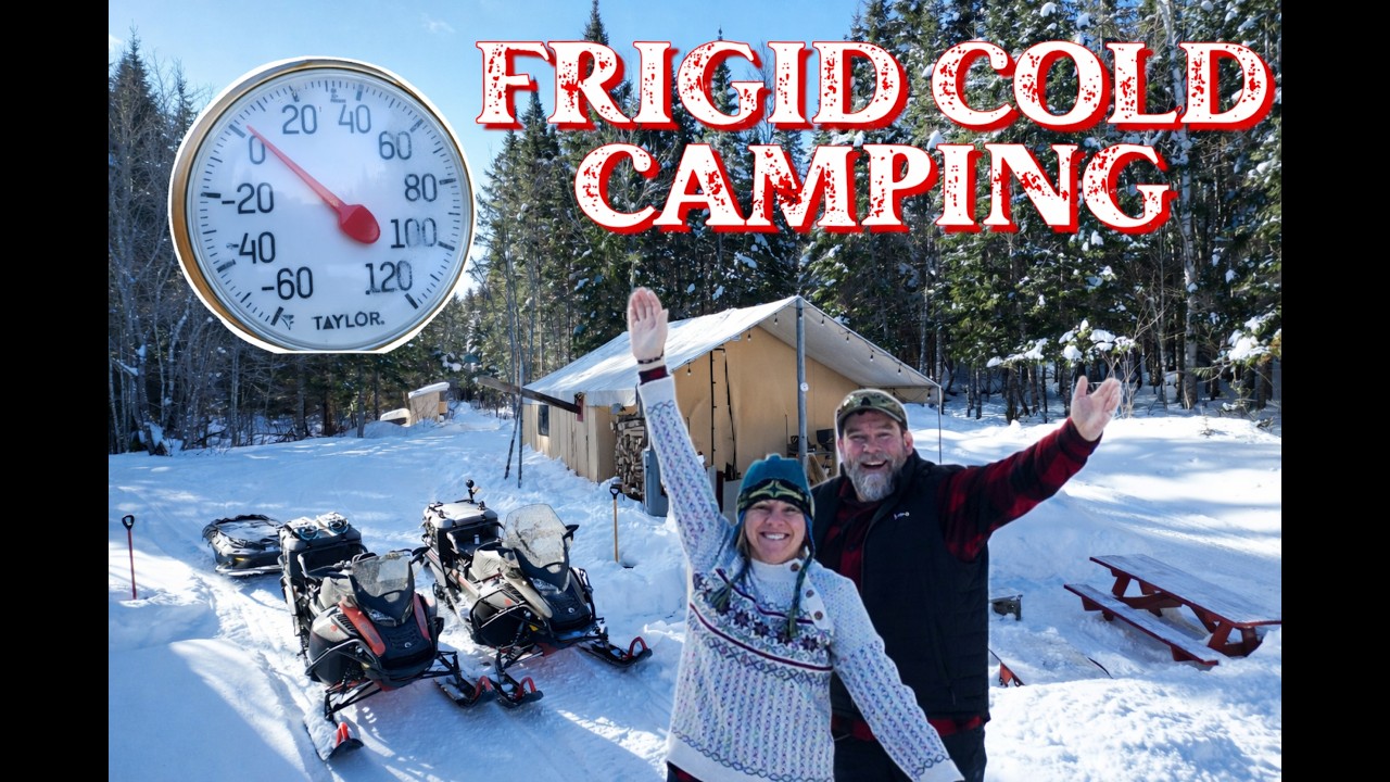 Grooming Snowy Trails | Winter Canvas Tent Camping & Snowmobile Adventure in Allagash