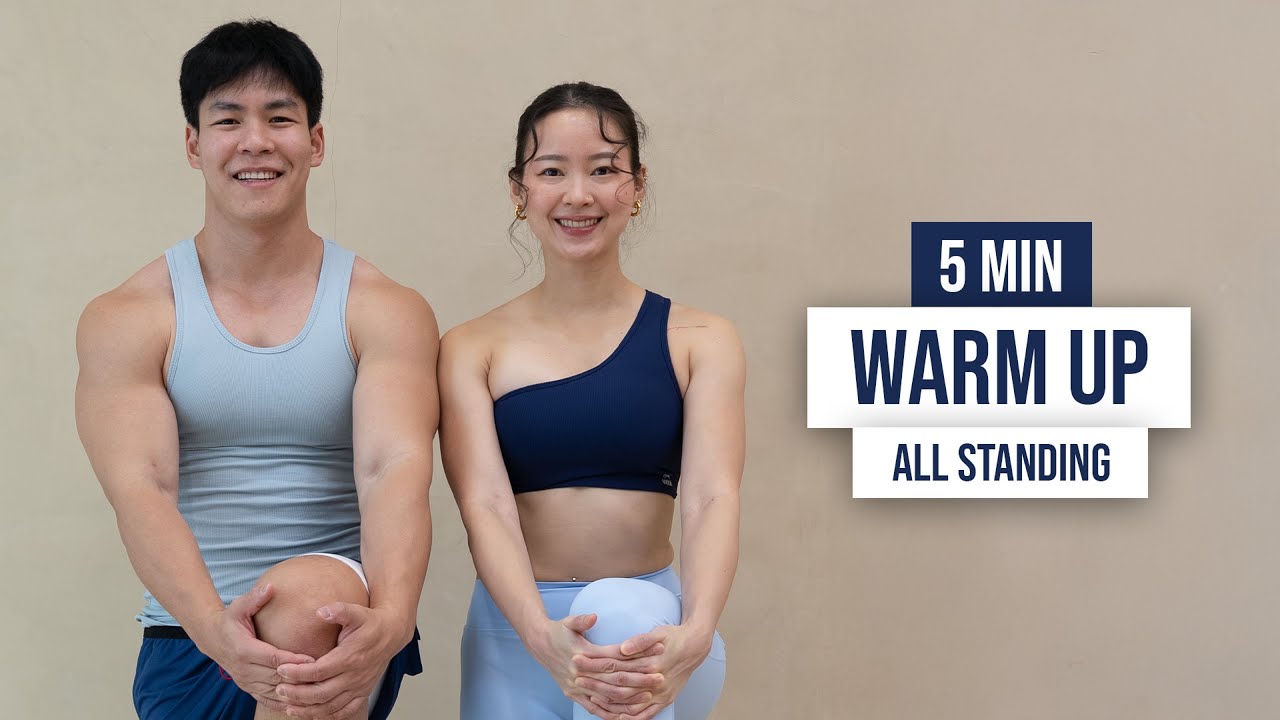 5 MIN QUICK WARM UP | All-Standing, Full Body Prep Before Running or Any Workout!