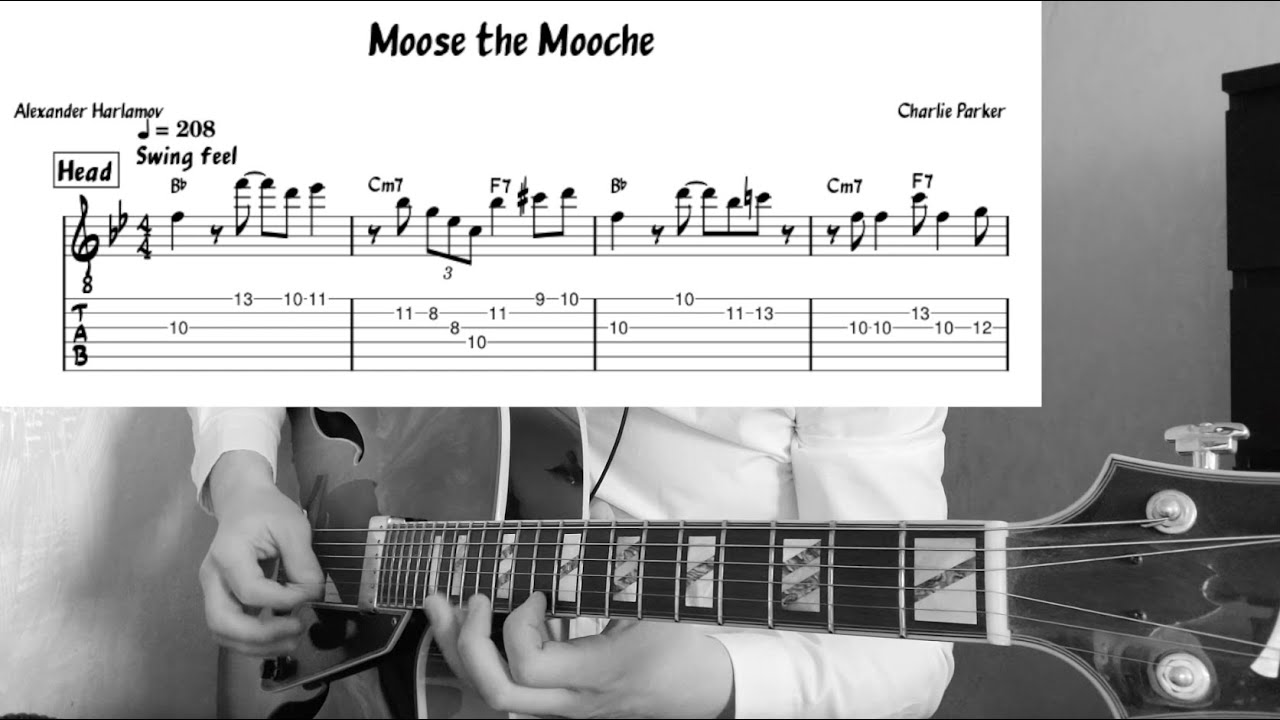 Charlie Parker - Moose the Mooche (guitar transcription with TAB)