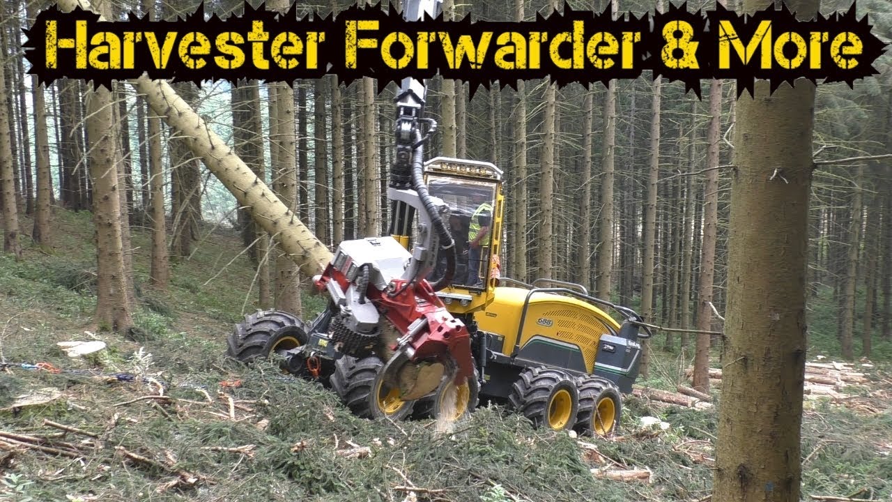 EcoLog 688 & T-WINCH 10.1 | Harvesting Uphill