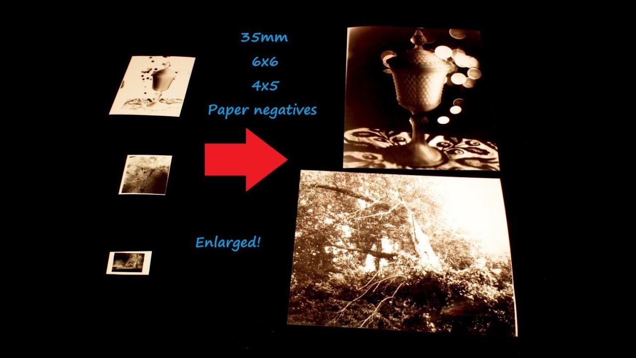Can you enlarge paper negatives shot in a 35mm 6x6 or 4x5 camera?