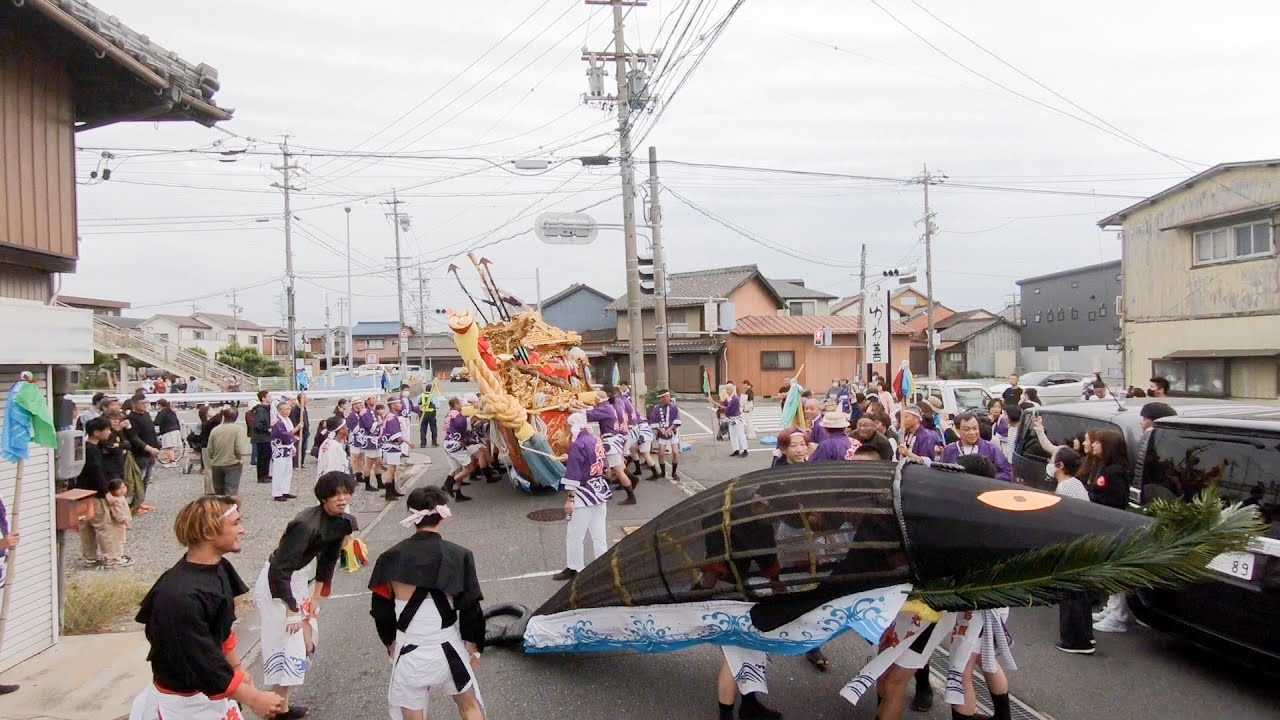 令和 5年10月 8日 富田の鯨船 北島組神社丸 富田本町線にて