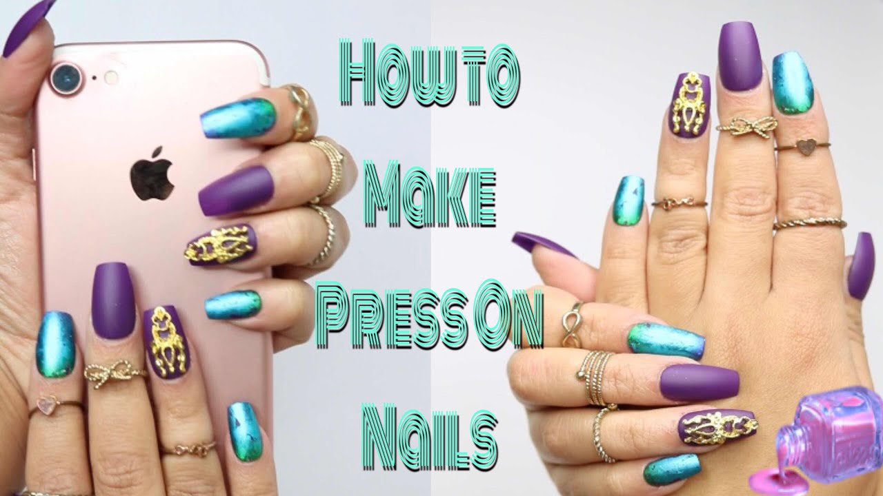 DIY Fake Nails | How to Make Press On Nails | Nail Hack💅🏽