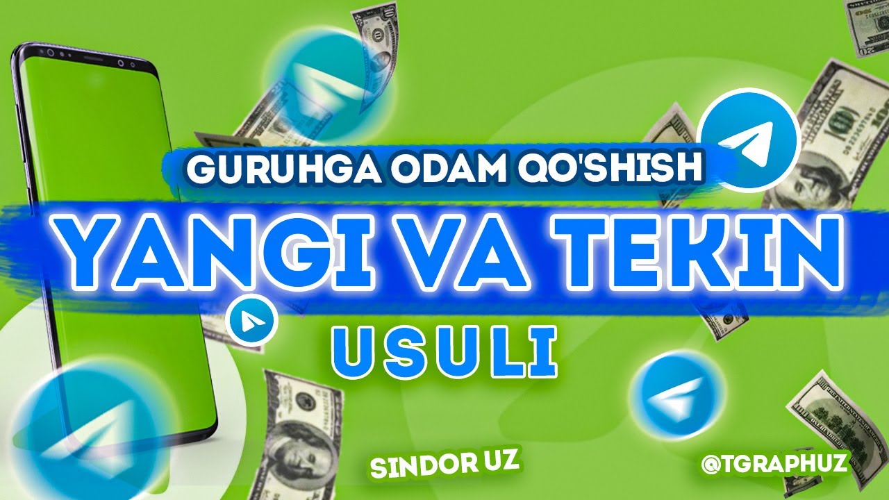 ODAM QO'SHISH YANGI VA TEKIN USULI 2021