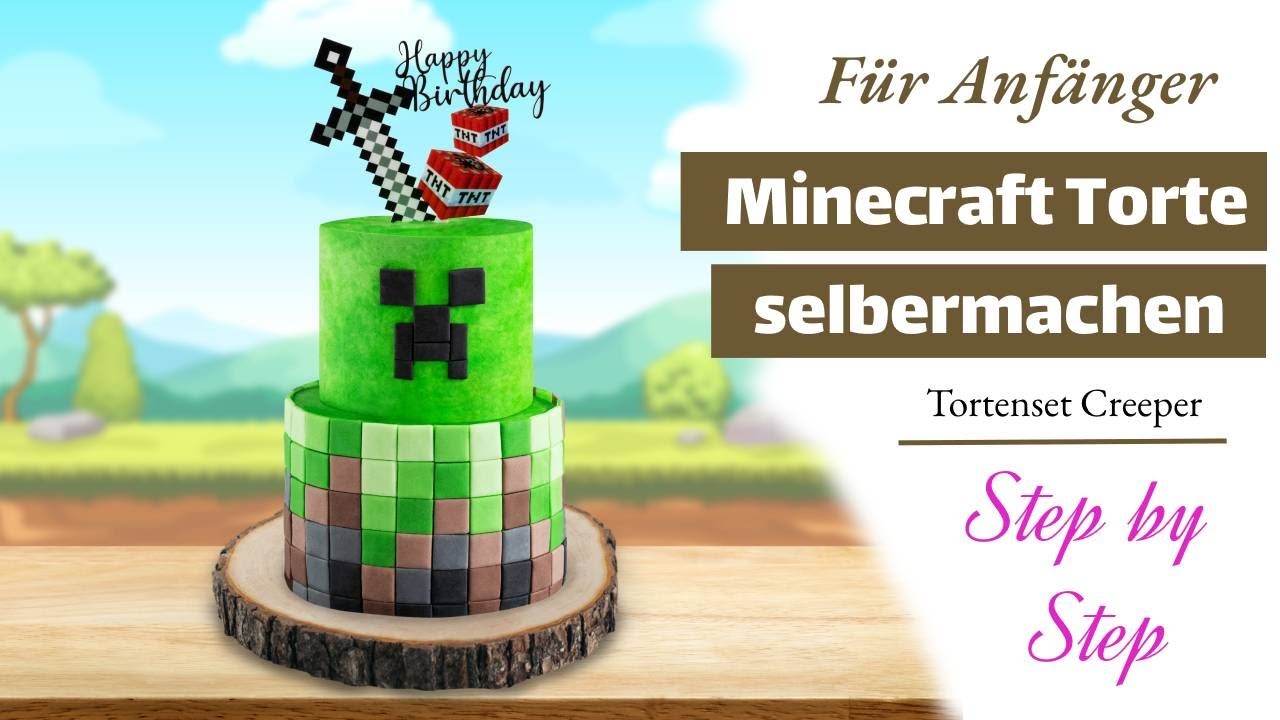 Torte Minecraft für Anfänger | einfach selber backen | Update 2024