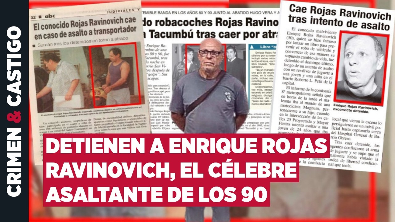 Capturan una vez más al incorregible Enrique Rojas Ravinovich: estos son sus antecedentes