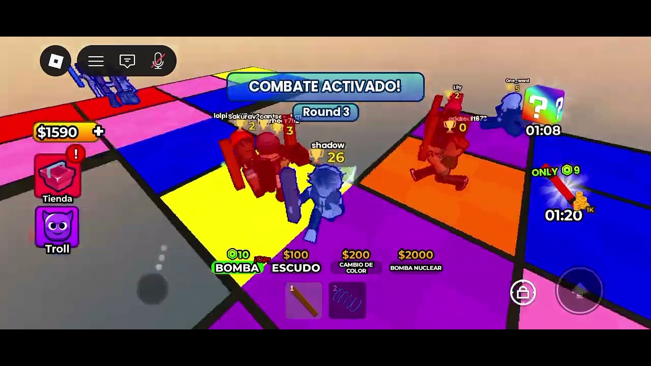 Jugando Roblox ( elije un color)