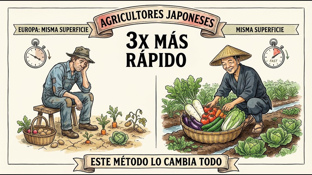Por qué los agricultores japoneses cosechan verduras 3× más rápido — el secreto revelado