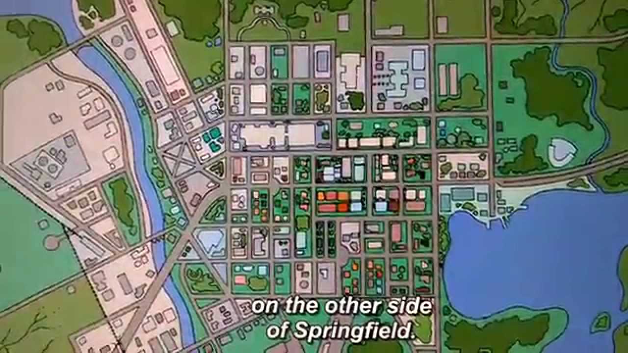 The Simpsons Springfield Location