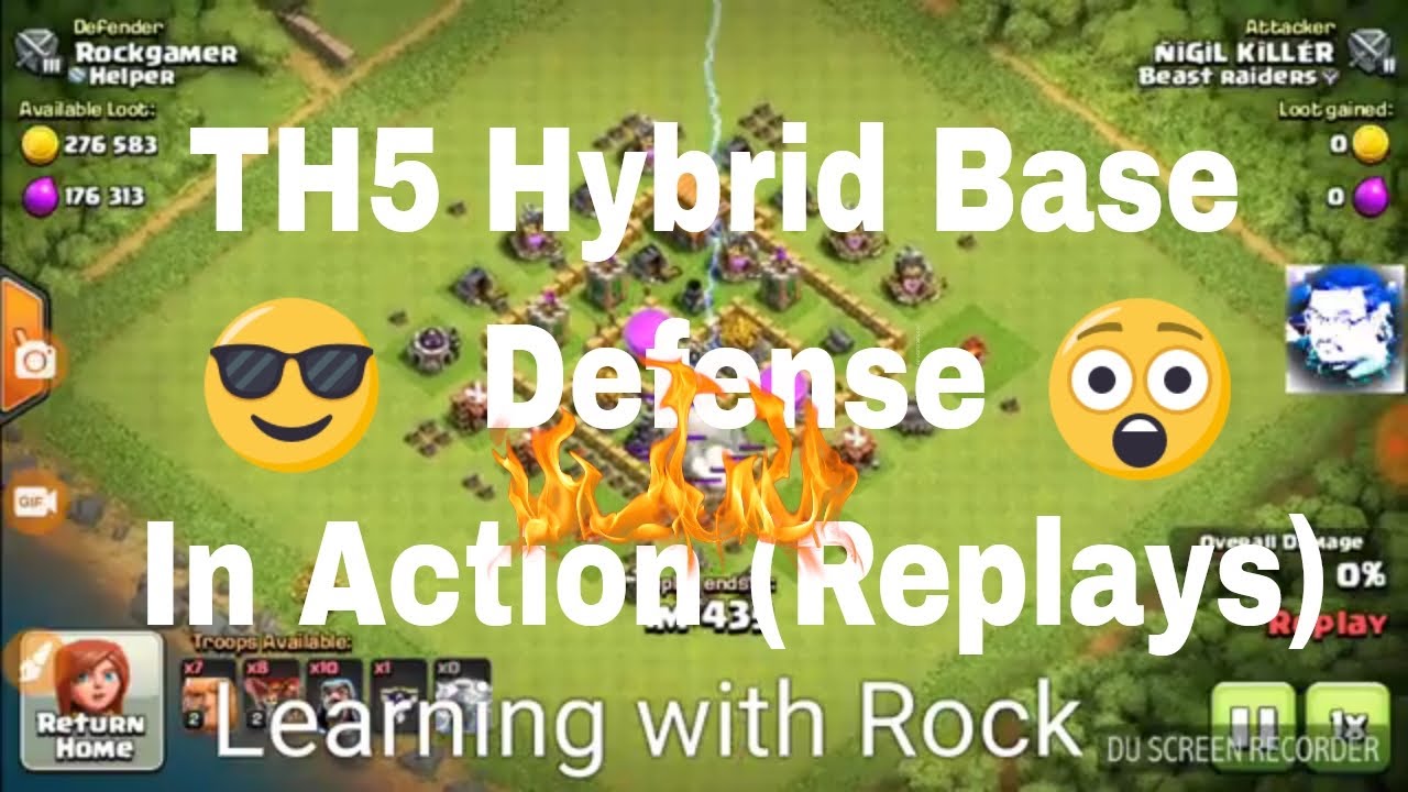 Maxing Town Hall 5 Faster - Миссия 3 звезды с GILO (Ep.6) - Th5 Hybrid Base Defense.