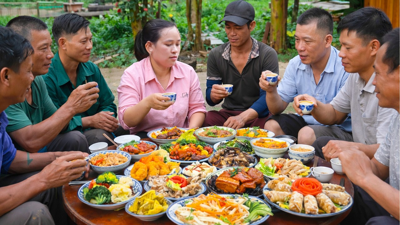 Warm Family Dinner Party to Thank the Brothers Who Helped Repair Our Home