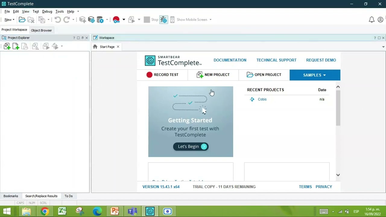Parte 1 - Curso TestComplete - Interface y Men&uacute;s