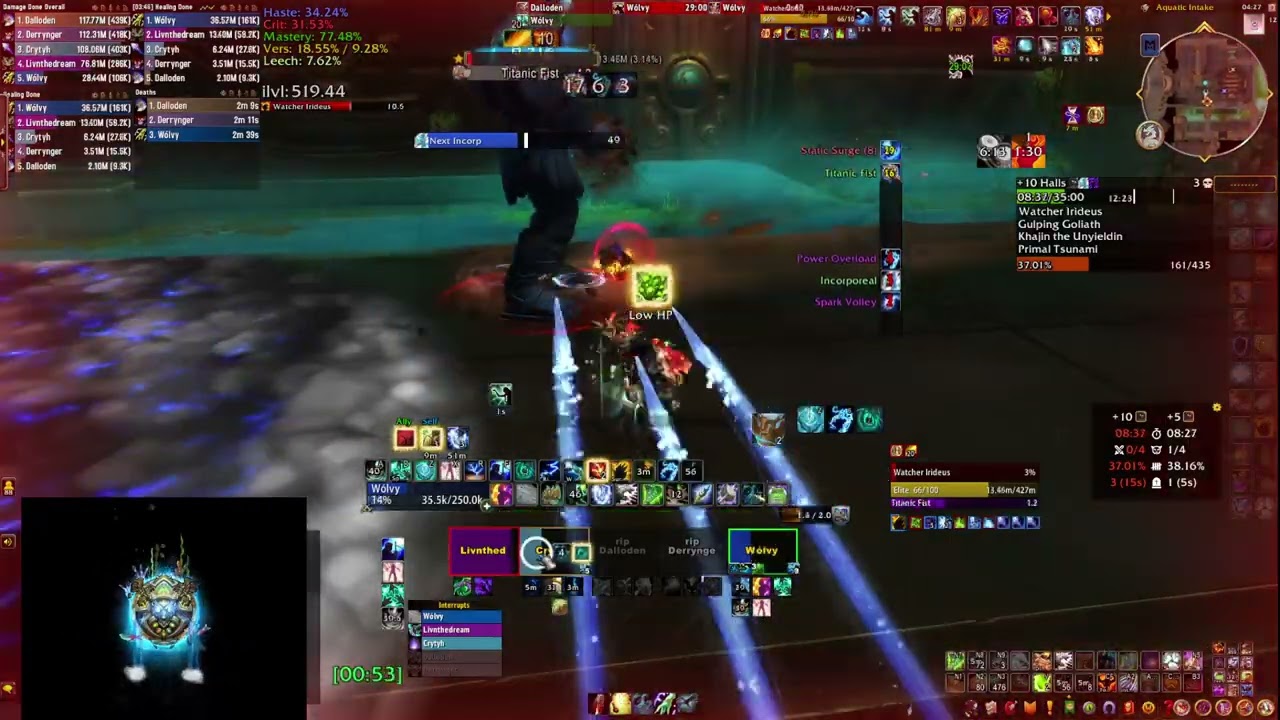 Halls of Infusion M+10, Resto Shaman (Tyrannical, Afflicted, Spiteful)