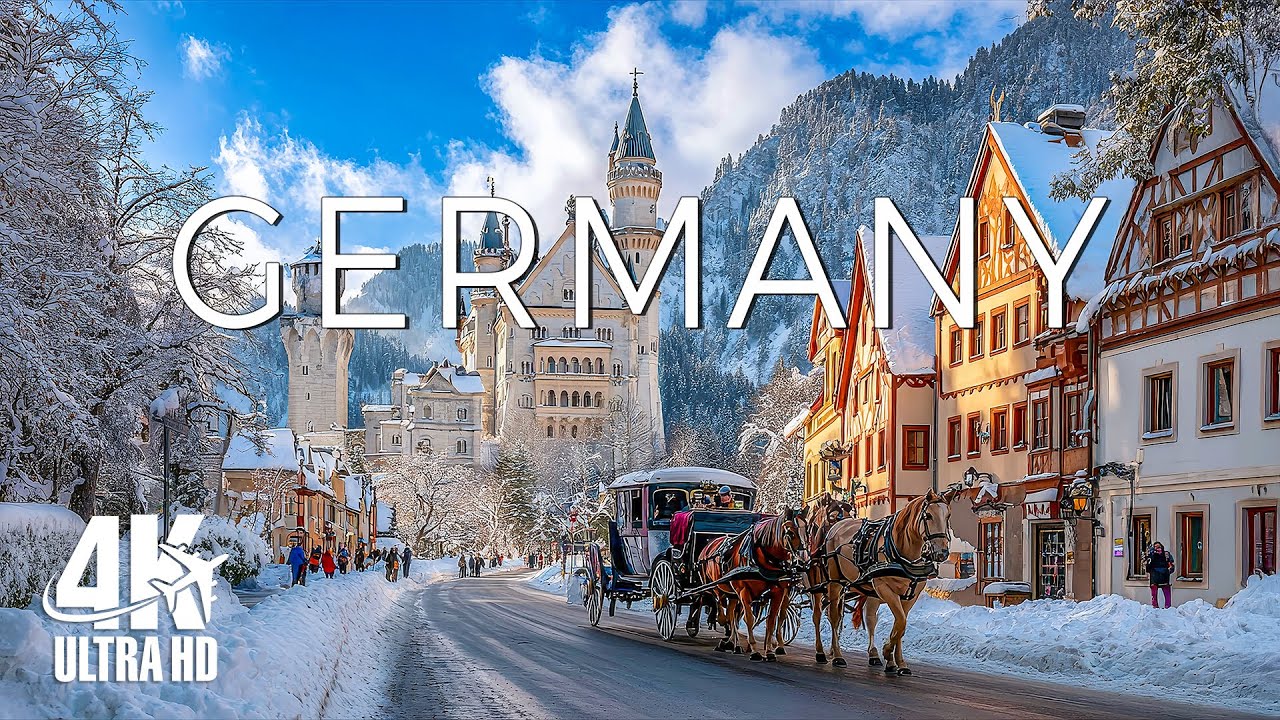 Germany Winter 4K | Snowy Castles, Festive Markets & Majestic Winter Landscapes – 4K Video